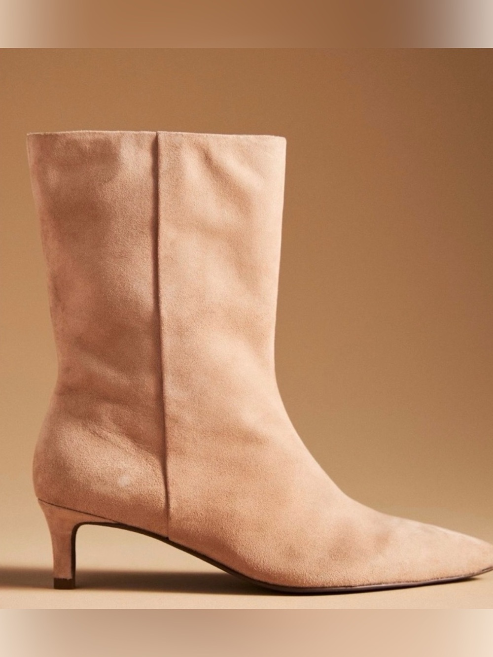 Seychelles Game Changer Suede Kitten Heel Boots size 8-tan